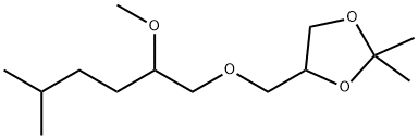 4-[[(2-Methoxy-5-methylhexyl)oxy]methyl]-2,2-dimethyl-1,3-dioxolane Struktur