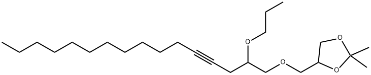 2,2-ジメチル-4-[[(2-プロポキシ-4-ヘキサデシニル)オキシ]メチル]-1,3-ジオキソラン 化学構造式