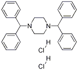 1,4-Bis(benzhydryl)piperazine Dihydrochloride 化学構造式