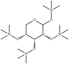 1-O,2-O,3-O,4-O-Tetrakis(trimethylsilyl)-D-ribopyranose Struktur