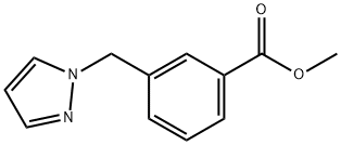 3-(1H-吡唑-1-基甲基)苯甲酸甲酯 结构式