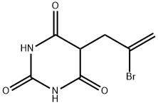 5-(2-ブロモ-2-プロペニル)-2,4,6(1H,3H,5H)-ピリミジントリオン 化学構造式