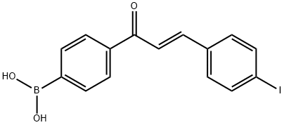 3-(4-IODO-PHENYL)-1-(4'-BORANYL-PHENYL)-PROP-2-ENONE 化学構造式