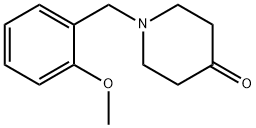 1-(2-メトキシベンジル)ピペリジン-4-オン 化学構造式