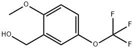 2-メトキシ-5-(トリフルオロメトキシ)ベンジルアルコール 化学構造式