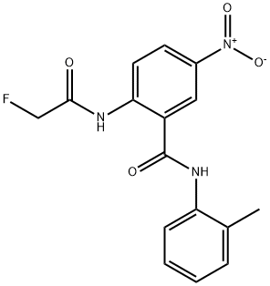2-[(2-氟乙酰基)氨基]-N-(2-甲基苯基)-5-硝基-苯甲酰胺, 56287-72-0, 结构式