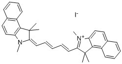 1,1',3,3,3',3'-HEXAMETHYL-4,5,4',5'-DIBENZOINDO-DICARBOCYANINE Struktur