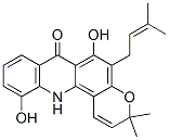 3,12-Dihydro-6,11-dihydroxy-3,3-dimethyl-5-(3-methyl-2-butenyl)-7H-pyrano[2,3-c]acridin-7-one 结构式