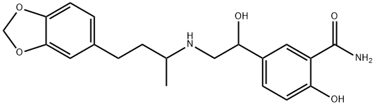 5-[2-[[3-(1,3-benzodioxol-5-yl)-1-methylpropyl]amino]-1-hydroxyethyl]salicylamide  Structure