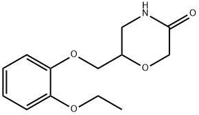 6-((2-乙氧基苯氧基)甲基)吗啉-3-酮, 56305-61-4, 结构式
