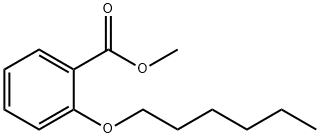 2-ヘキシルオキシ安息香酸メチル 化学構造式