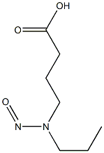 4-(N-ニトロソ-N-プロピルアミノ)酪酸 化学構造式