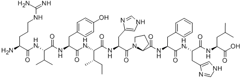 [デスAsp1]アンギオテンシンI 化学構造式