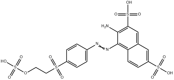 3-amino-4-[[4-[[2-(sulphooxy)ethyl]sulphonyl]phenyl]azo]naphthalene-2,7-disulphonic acid Struktur