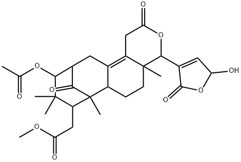 10-Acetoxy-4-(2,5-dihydro-5-hydroxy-2-oxofuran-3-yl)-1,4,4a,5,6,6a,7,8,9,10,11,12-dodecahydro-4a,7,9,9-tetramethyl-2,13-dioxo-7,11-methano-2H-cycloocta[f][2]benzopyran-8-acetic acid methyl ester Structure