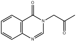 3-(2-オキソプロピル)-4(3H)-キナゾリノン 化学構造式