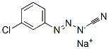 3-(m-chlorophenyl)-2-triazene-1-carbonitrile, sodium salt|