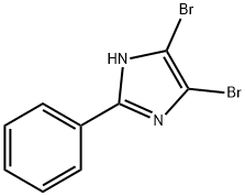 4,5-ジブロモ-2-フェニル-1H-イミダゾール 化学構造式
