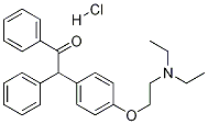 2-[p-[2-(DiethylaMino)ethoxy]phenyl]-2-phenylacetophenone Hydrochloride Structure
