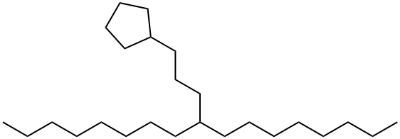9-(3-cyclopentylpropyl)heptadecane 结构式