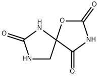 1-オキサ-3,6,8-トリアザスピロ[4.4]ノナン-2,4,7-トリオン 化学構造式