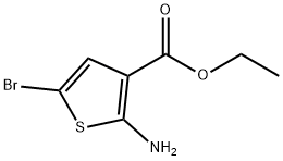 2-氨基-5-溴噻吩-3-甲酸乙酯, 56387-07-6, 结构式