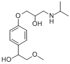 1-(イソプロピルアミノ)-3-[4-(1-ヒドロキシ-2-メトキシエチル)フェノキシ]-2-プロパノール 化学構造式