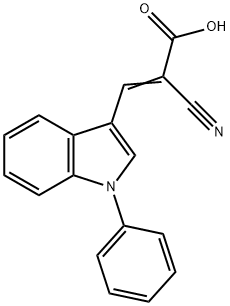 2-cyano-3-(1-phenylindol-3-yl)acrylate Struktur