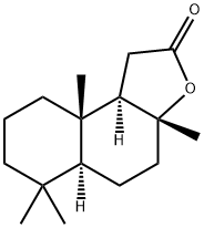 (3aR)-(+)-スクラレオリド 化学構造式