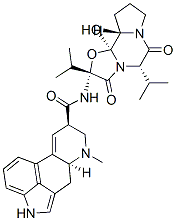 (8alpha)-12'-hydroxy-2',5'alpha-diisopropylergotaman-3',6',18-trione  Struktur
