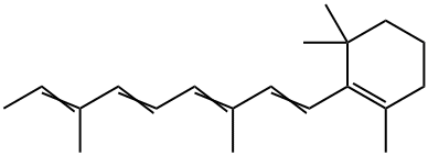 2-(3,7-Dimethyl-1,3,5,7-nonatetrenyl)-1,3,3-trimethyl-1-cyclohexene Struktur