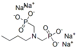 ブチルイミノビス(メチレン)ビス(ホスホン酸ジナトリウム) 化学構造式