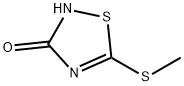 3-ヒドロキシ-5-メチルメルカプト-1,2,4-チアジアゾール 化学構造式