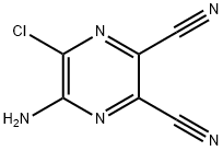 2,3-二氰基-5-氨基-6-氯吡嗪 结构式