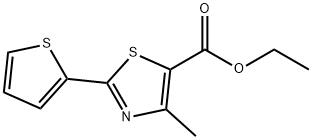 乙基 4-甲基-2-(2-噻吩基)噻唑-5-羧酸酯, 56421-62-6, 结构式