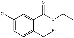 Benzoic acid, 2-(broMoMethyl)-5-chloro-, ethyl ester 结构式
