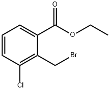 Benzoic acid, 2-(broMoMethyl)-3-chloro-, ethyl ester Struktur