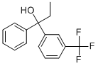 α-エチル-α-フェニル-3-(トリフルオロメチル)ベンゼンメタノール 化学構造式