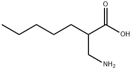 Heptanoic  acid,  2-(aminomethyl)- Structure