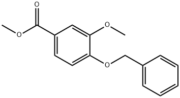 4-(ベンジルオキシ)-3-メトキシ安息香酸メチル 化学構造式