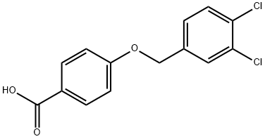 4-[(3,4-ジクロロベンジル)オキシ]ベンゼンカルボン酸 化学構造式