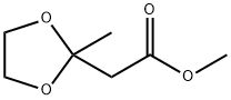 2-メチル-1,3-ジオキソラン-2-酢酸メチル 化学構造式