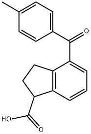 4-(4-methylbenzoyl)-1-indancarboxylic acid Struktur