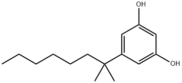 5-(1,1-ジメチルヘプチル)レゾルシノール 化学構造式