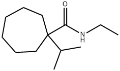 N-ethyl-1-isopropylcycloheptanecarboxamide ,56471-38-6,结构式