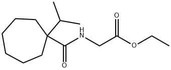 N-[(1-イソプロピルシクロヘプチル)カルボニル]グリシンエチル 化学構造式