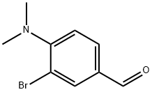 3-ブロモ-4-(ジメチルアミノ)ベンズアルデヒド 化学構造式