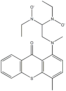 Thioxanthen-9-one, 1-((2-(diethylamino)ethyl)methylamino)-4-methyl-, N -oxide Struktur