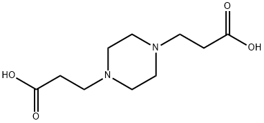 1,4-ビス(2-カルボキシエチル)ピペラジン 化学構造式