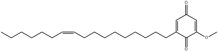 2-[(Z)-10-ヘプタデセニル]-6-メトキシ-2,5-シクロヘキサジエン-1,4-ジオン 化学構造式